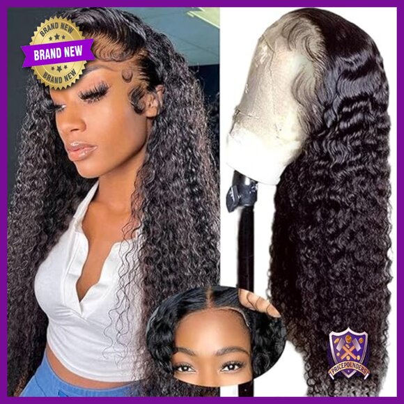 20 Inch Human Hair Glueless Wig Deep Wave 180 Density Pre Plucked main image 4